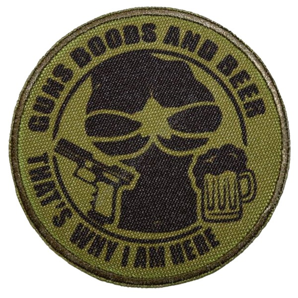 PATCH - GUN, BOBS AND BEER OD