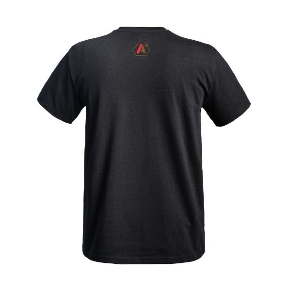 A10 / TOE PRO - T-shirt STRONGE NOIR A10 Logo tan / rouge