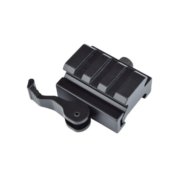 JS-TACTICAL - Réhausse Picatinny Court Bas noir QD