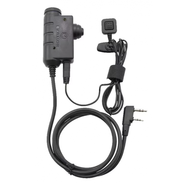 EARMOR - PTT Connecteur Kenwood M52 + bouton déporté PTT