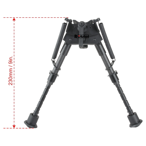 ROSTAD - Bi-pied 6-9 CARBON retractable avec fixation grenadière