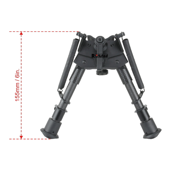 ROSTAD - Bi-pied 6-9 CARBON retractable avec fixation grenadière