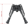 ROSTAD - Bi-pied 6-9 CARBON retractable avec fixation grenadière