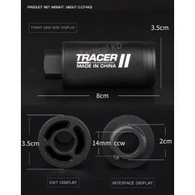WOSPORT - Silencieux TRACEUR SPITFIRE 14mm CCW