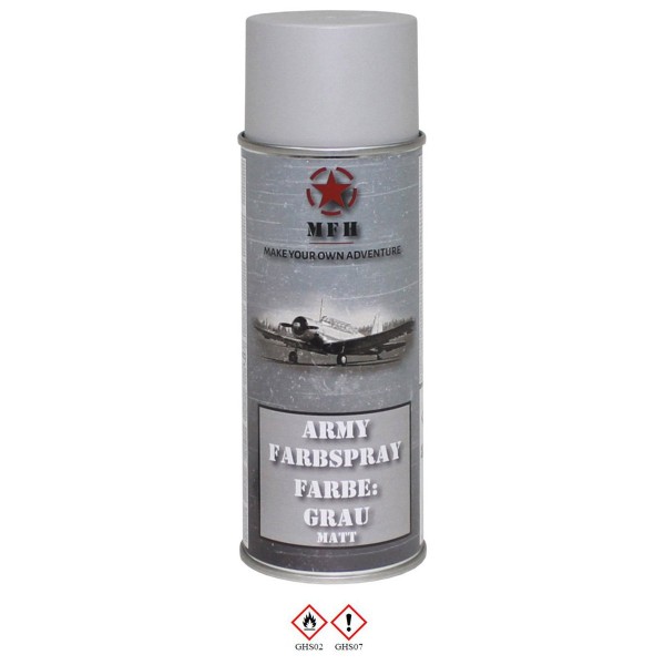MFH - Peinture spray Gris mat 400ml