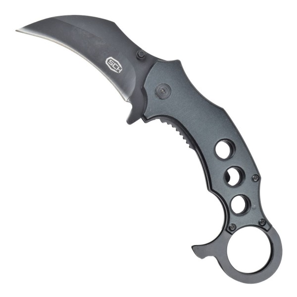 SCK - Couteau acier griffe pliable noir